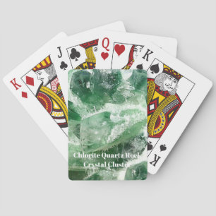 Enchanted Green Chlorite Quartz Crystal Specimen Playing Cards