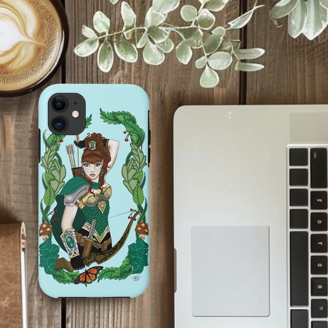Enchanted Green Fantasy Woodland Archer Elf Case-Mate iPhone Case (Creator Uploaded)