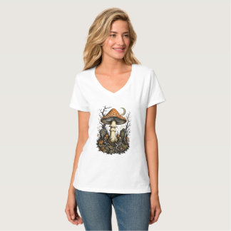 Enchanted Halloween Mushroom Vintage Gothic Forest T-Shirt
