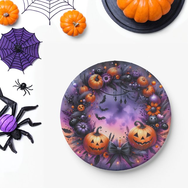 Enchanted Halloween Night Paper Plates (Creator Uploaded)