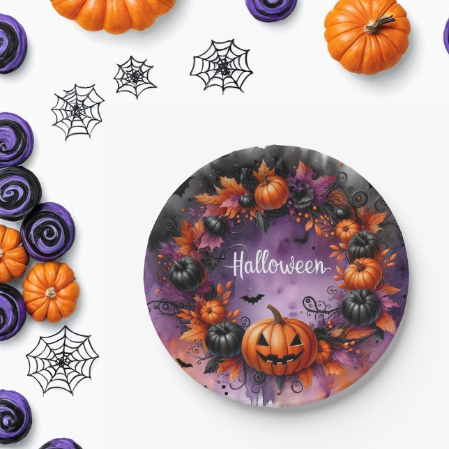 Enchanted Halloween Night Paper Plates (Creator Uploaded)