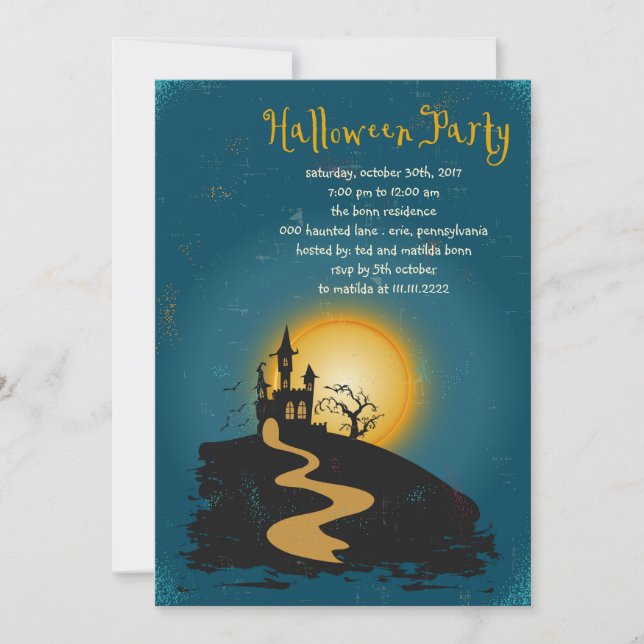 Enchanted Halloween Party Invitation (Front)