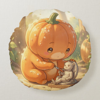Enchanted Halloween Stories.15 Round Cushion