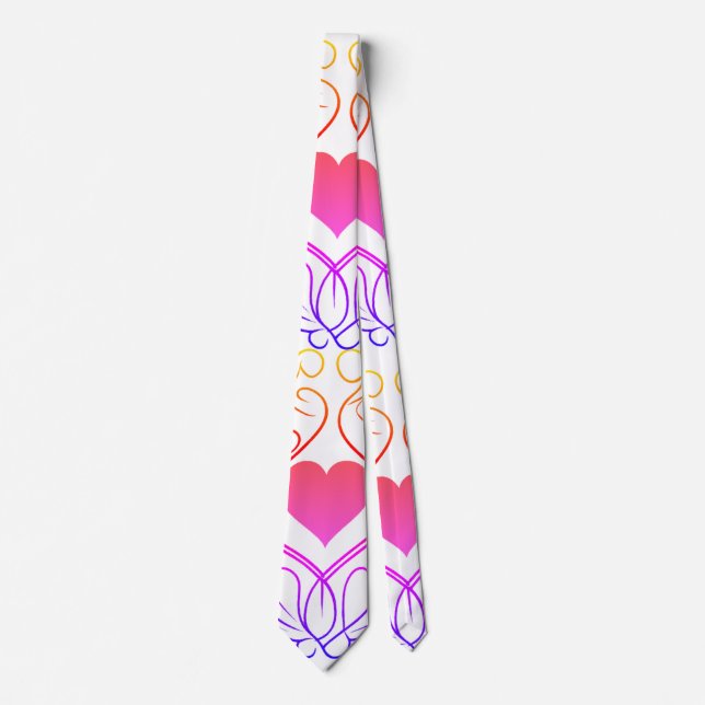 Enchanted Heart: Unique Love Symbol Design Tie (Front)