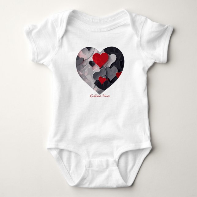 Enchanted Hearts Baby Bodysuit (Front)