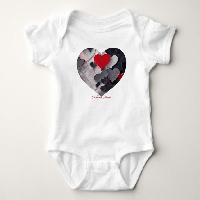 Enchanted Hearts Baby Bodysuit (Front)