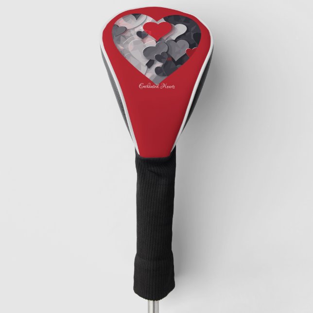 Enchanted Hearts Golf Head Cover (Front)