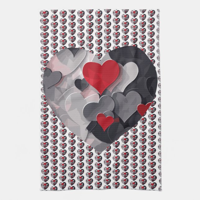 Enchanted Hearts Tea Towel (Vertical)