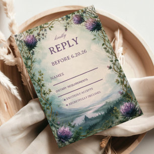 Enchanted Highland Artwork Celtic RSVP Card
