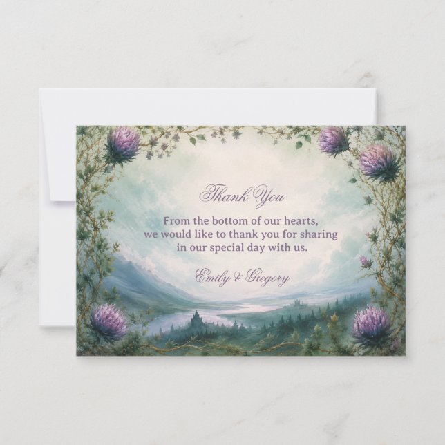 Enchanted Highland  Artwork Celtic Thank You Card (Front)