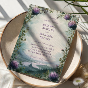 Enchanted Highland Thistle Invitation
