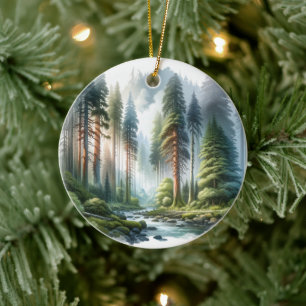 Enchanted Hoh Rainforest Ceramic Tree Decoration