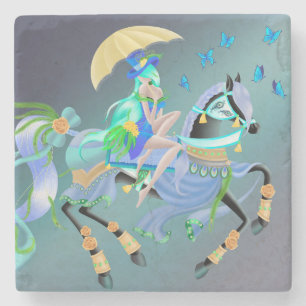 Enchanted Horse Ride Stone Coaster
