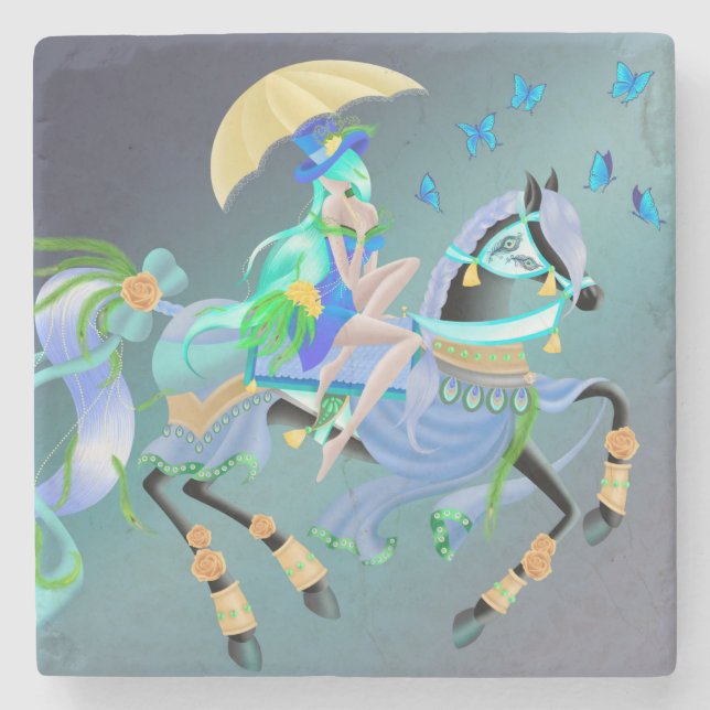 Enchanted Horse Ride  Stone Coaster (Front)