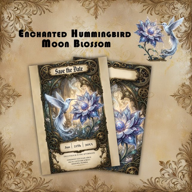 Enchanted Hummingbird & Moon Blossom. Save The Date (Creator Uploaded)