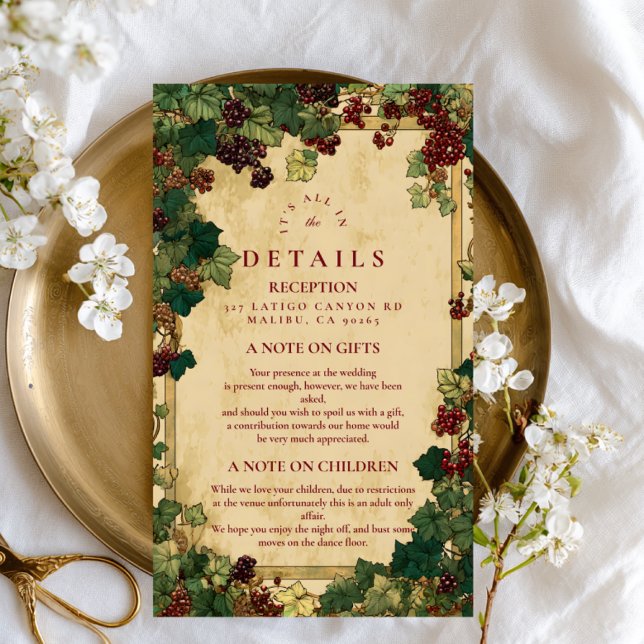 Enchanted Ivy Greenery Wedding Enclosure Card (Creator Uploaded)