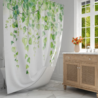 Enchanted Ivy Haven: Watercolor Dreams  Shower Curtain