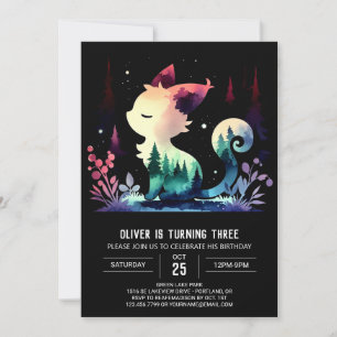 Enchanted Kids Cat Birthday Invitation