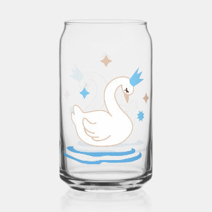Enchanted Lake - Graceful Swan Can Glass