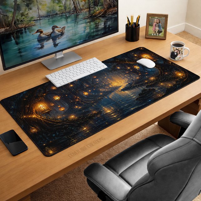 Enchanted Lantern Pathway Fantasy Art Desk Mat (Creator Uploaded)