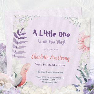 Enchanted Lavender Gender-Neutral Baby Shower Invitation