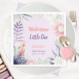 Enchanted Lavender Gender-Neutral Baby Shower Napkin