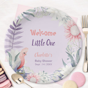 Enchanted Lavender Gender-Neutral Baby Shower Paper Plate