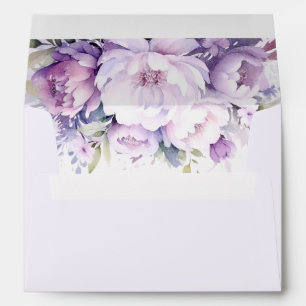 Enchanted Lavender Haze Floral Wedding Invitation Envelope