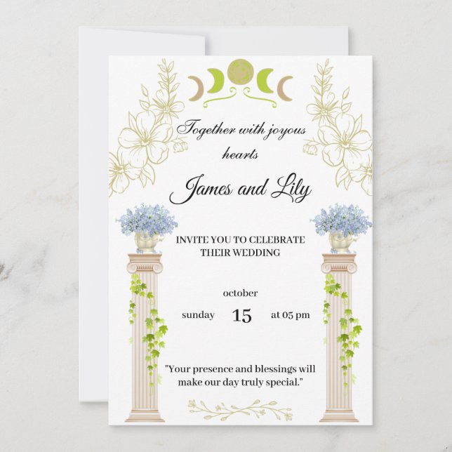Enchanted Love, celebrate your wedding  Invitation (Front)