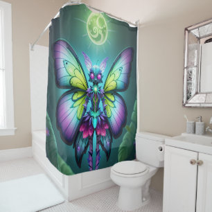 Enchanted Lunar Fairy Fantasy Worlds Shower Curtain