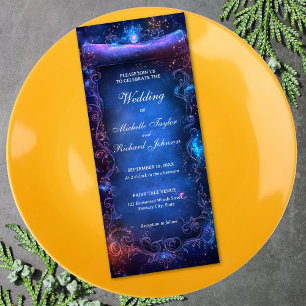 Enchanted Magic Forest Fairy Tale Wedding Scroll Invitation