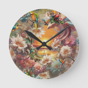 Enchanted Magical Fantasy Creations Round Clock