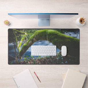Enchanted magical forest desk mat