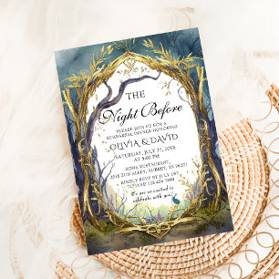 Enchanted Magical Forest Night Before Rehearsal Invitation