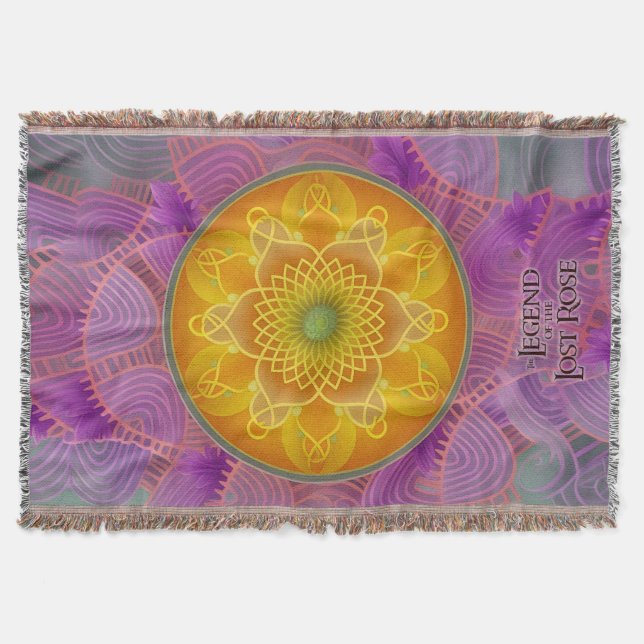 Enchanted Mandala Throw Blanket (Front)