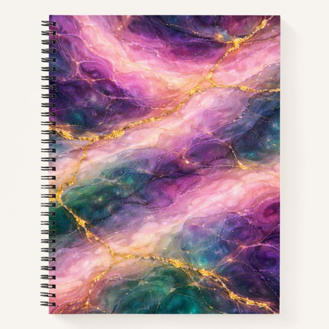 Enchanted Marble with Gold Veining Notebook (Front)