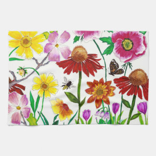 Enchanted Meadow Botanical Art Kitchen Towel