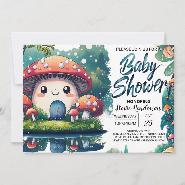 Enchanted Meadow Magic Baby Shower Invitation (Front)