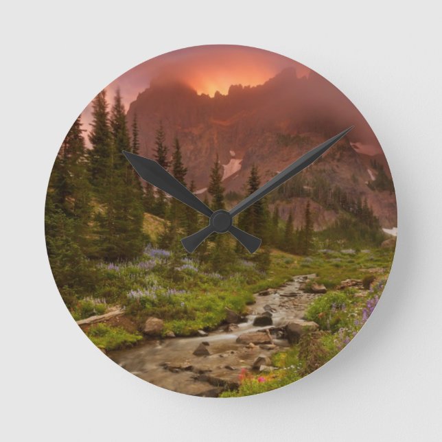 Enchanted Meadows Round Clock (Front)