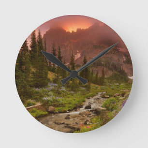 Enchanted Meadows Round Clock