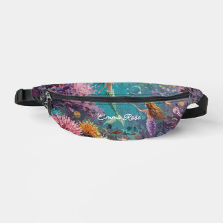 Enchanted Mermaid Underwater Scene Bum Bags