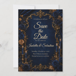 Enchanted Midnight Autumn Elegance Wedding Save The Date