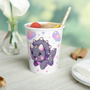 Enchanted Modern Dinosaur Baby Shower Paper Cups
