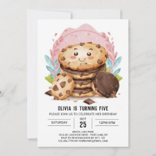  Enchanted Modern Printable Cookies Birthday Invitation