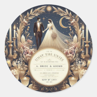 Enchanted Moments: A Night to Remember" Classic Round Sticker