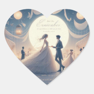 "Enchanted Moments: A Night to Remember" Heart Sticker