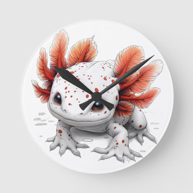 Enchanted Moments Axolotl Wall Clock (Front)