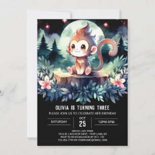 Enchanted Monkey Birthday Invitation