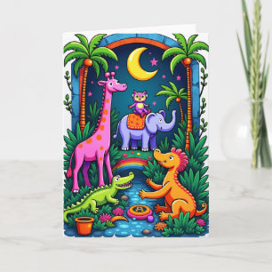 Enchanted Moonlit Jungle Card