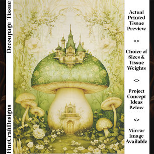 Enchanted Mushroom Castle Whimsy Fairy House FV8L Tissue Paper